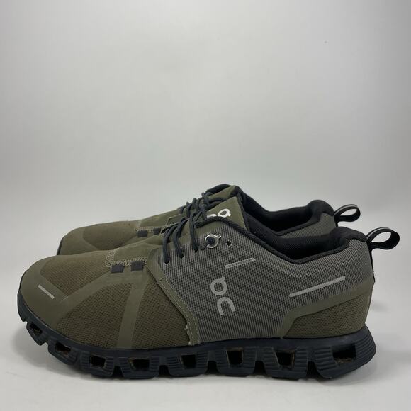 On Cloud 5 Waterproof Running Shoes Womens Size 8 Olive Green Slip On Athletic - Picture 3 of 12